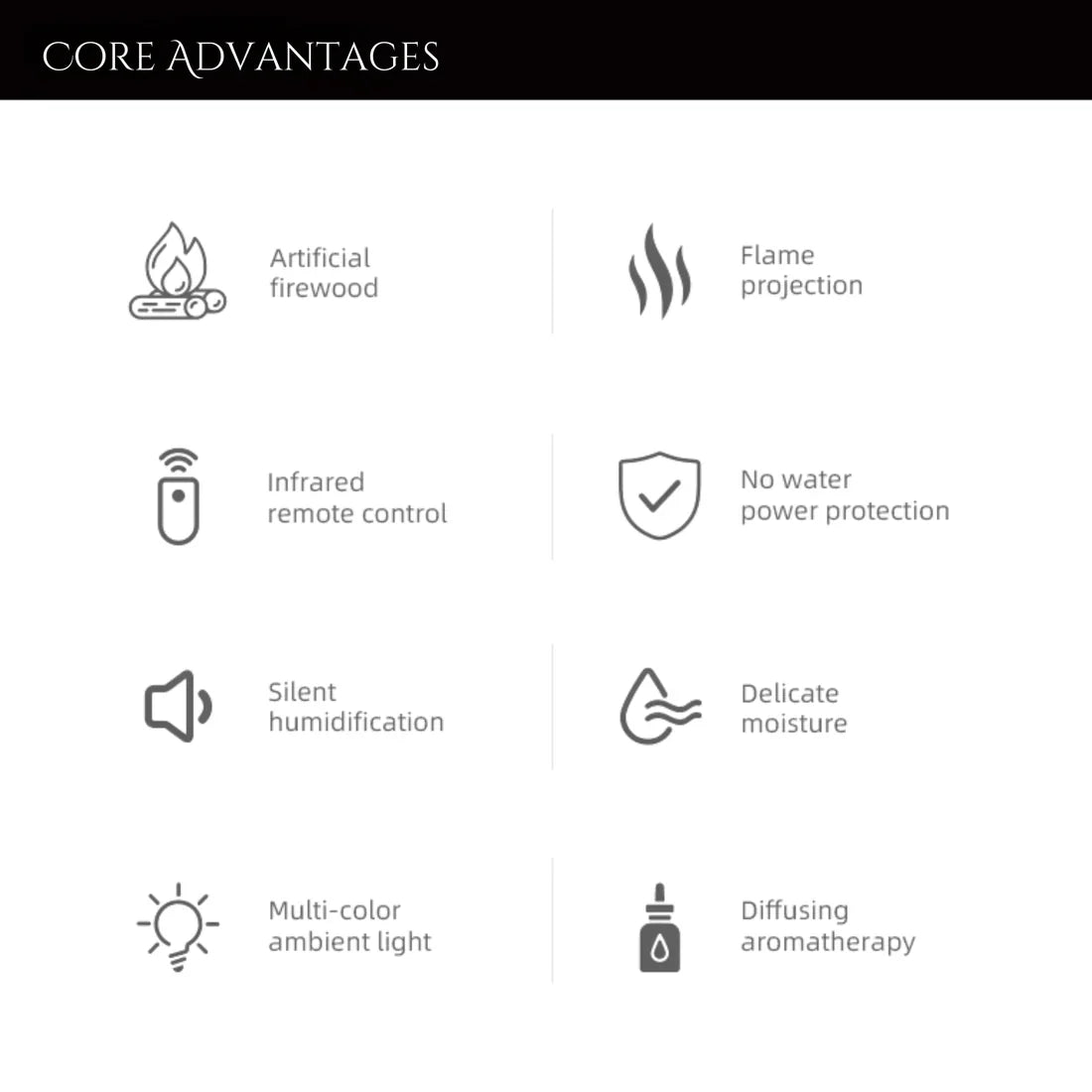 Fireplace Aroma Diffuser Humidifier