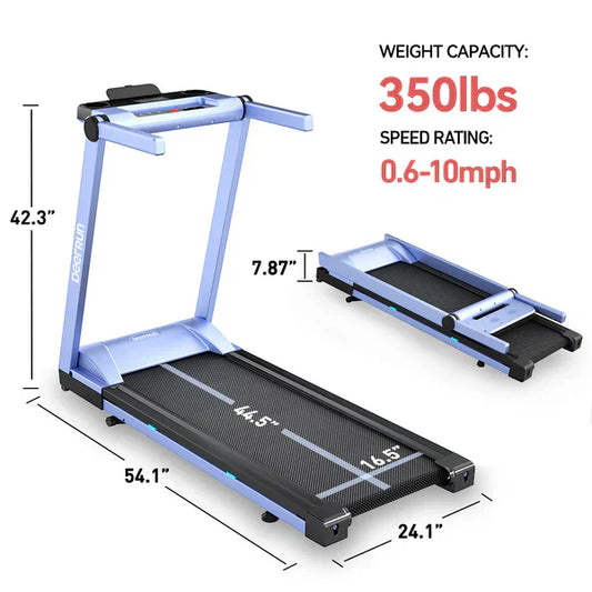 DeerRun A1 Pro Folding Smart Treadmill with 6% Incline - 16kph, 150kg