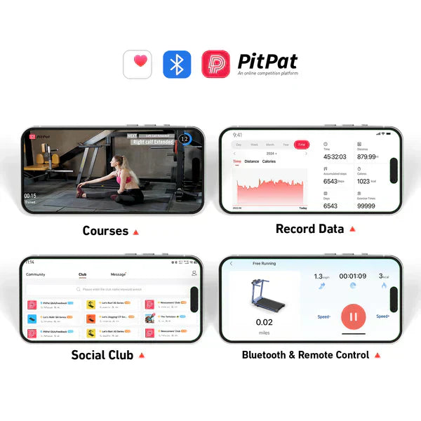 DeerRun A1 Pro Folding Smart Treadmill with 6% Incline - 16kph, 150kg